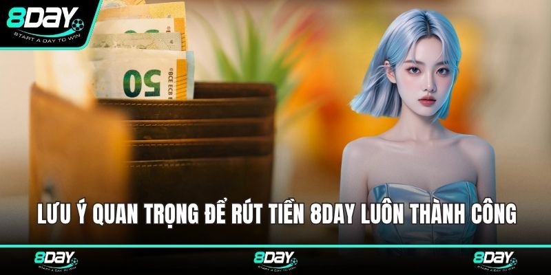 Lưu ý quan trọng để rút tiền 8DAY luôn thành công